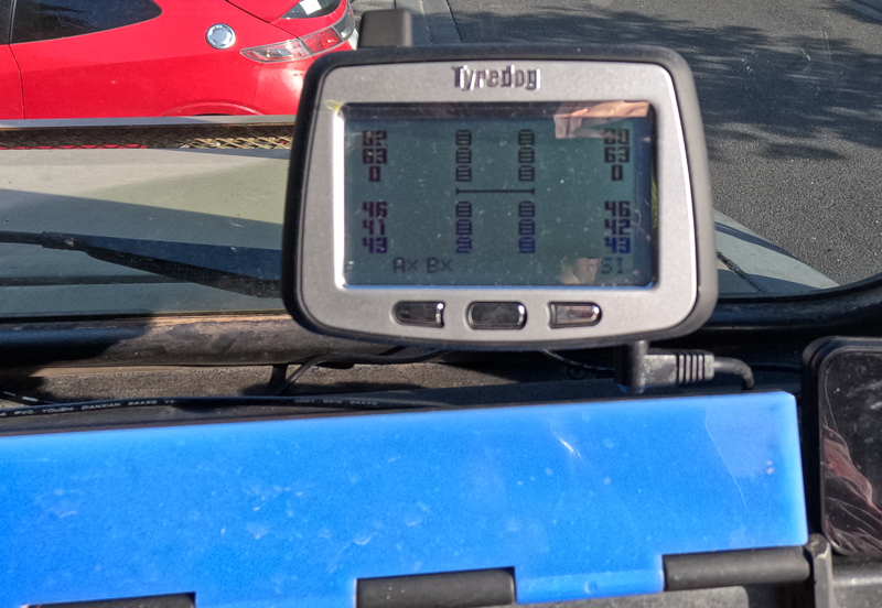 TyreDog Monitor on Dash